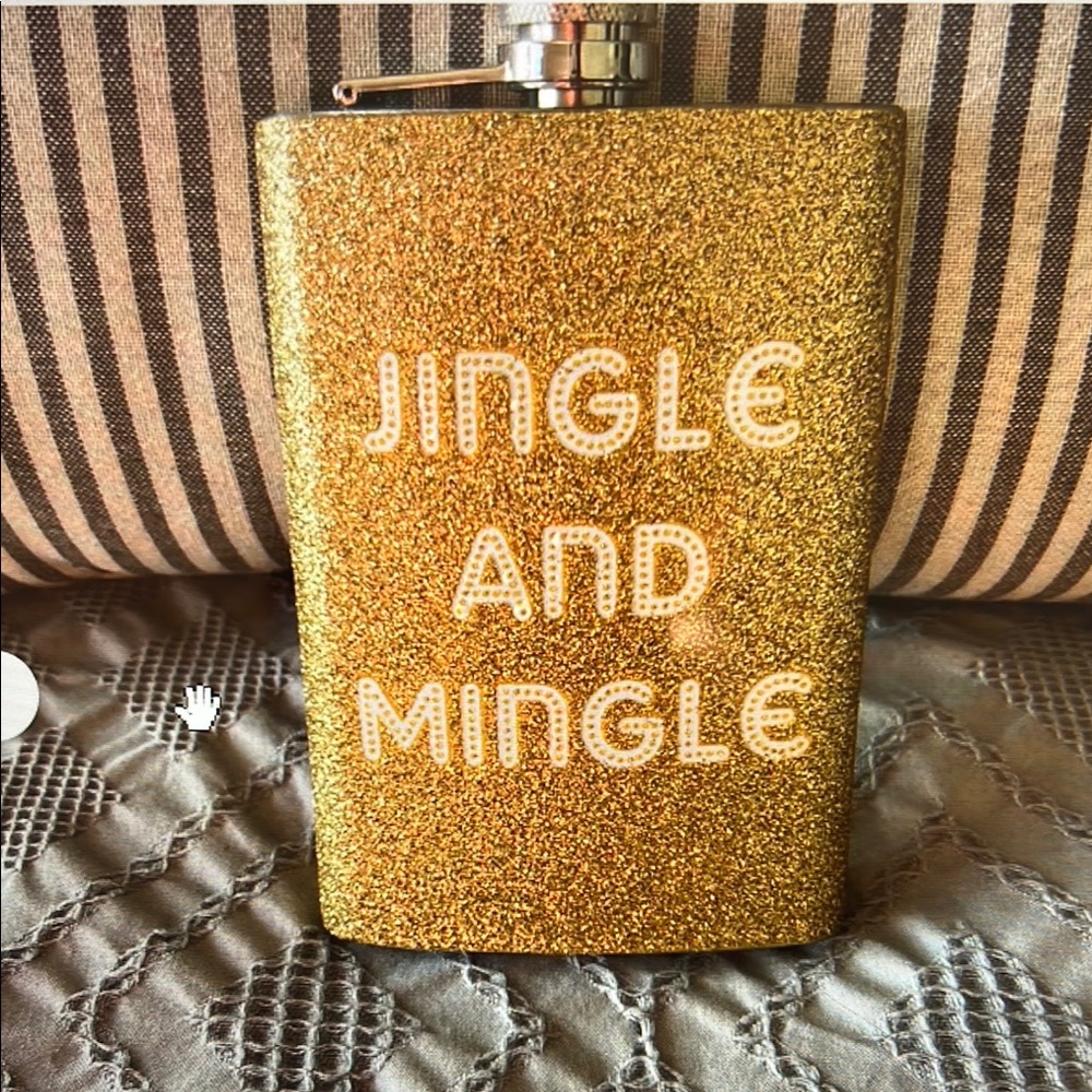 Gold Glitter Flask